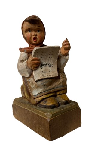 Holzfigur singendes kind - kind, mit