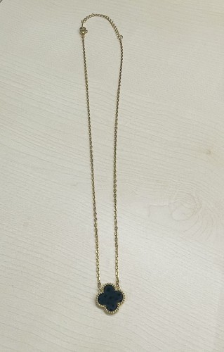 Kette kleeblatt schwarz - kette,