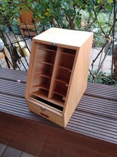 alter Tischsekretär Rolladenschrank Karteikasten Organizer Requisite 745