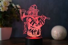 Personalisierte Feuerwehrmann LED-Tischlampe Geschenk für Feuerwehrmänne