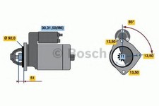 BOSCH 0 986 017 320 Starter Anlasser 6,2kW passend für MERCEDES-BENZ ACTROS 24V