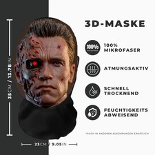 Realistische  3D-Druck Vollgesichtsmaske – Atmungsaktiv, Witz