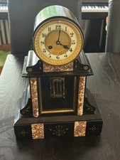 Antike französische AD Mougin-Kaminuhr Pendule mit Lyra-Pendel, 19. Jahundert