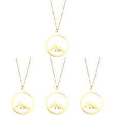  4 Count Halskette Edelstahl