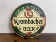 KROMBACHER Blechschild 20cm Bier Pils Werbeschild Retro Vintage Bar Kneipe