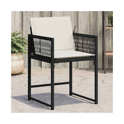Gartenstuhl schwarz rattan - pe,
