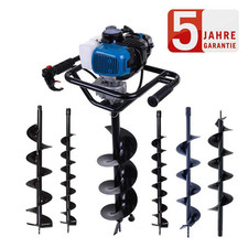 Scheppach Benzin Erdbohrer 1,97 PS Pfahlbohrer Erdbohrgerät EB2000 & 6 Bohrer