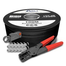 100m Satkabel schwarz 135dB +