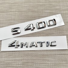 Für Mercedes Benz S400 4MATIC Schriftzug Embleme Aufkleber Logo Badge Silber NEW