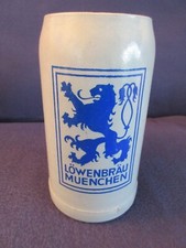 Löwenbräu München alter Masskrug  Bierkrug Steinkrug 1 Liter