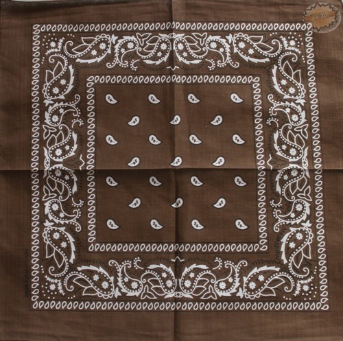 Bandana paisley braun 100 - bandana, 100%