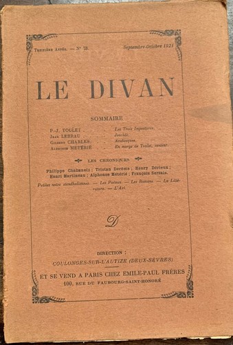 Art literature le divan - &,