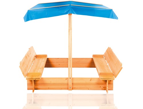 Sandkasten mit dach aus holz - sandkasten,