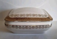 OCA Kronach  Bavaria  Porcellan Porzellan Deckeldose Ramona Goldverzierung