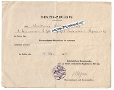 Besitzzeugnis VWA Schwarz IR