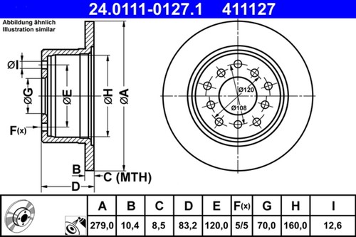Bremsscheibe ate - 2x,