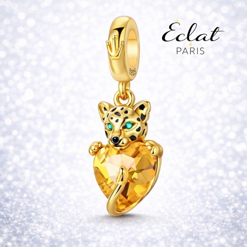 Leopard charm sterlingsilber - charm,