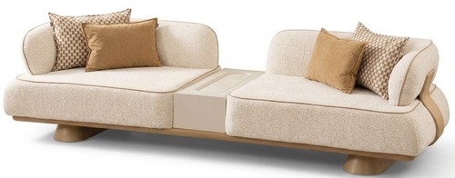 3er sofa mit couchtisch beige - mit,