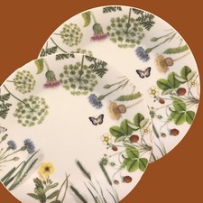 Gilde Porzellan 2x Frühstücksteller Wild Flowers 19 cm  Blüten 49462 Bella Vita