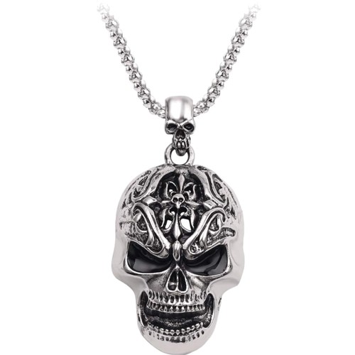 Totenkopf halskette edelstahl - halskette,