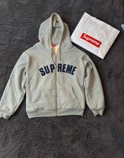 SUPREME | Arc Thermal Lined Zip Up Hooded Sweatshirt | Dusty Brown | Size M