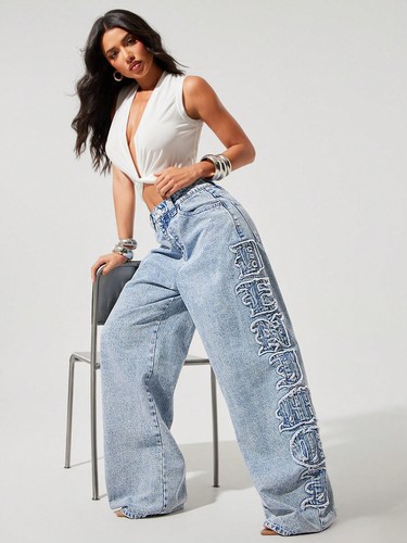 Damen jeans mit fransigen - damen,