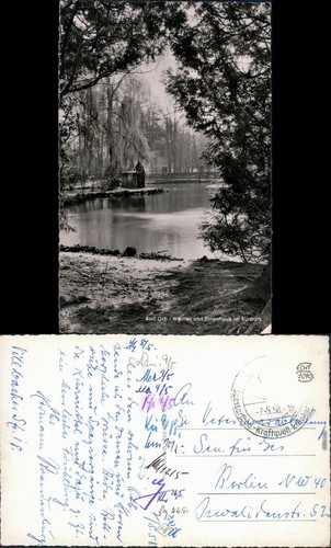 Ansichtskarte bad orb - orb, weiher