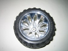 Carson 500900047 Reifen mit Felge (verchromt) Truggy/ Monster Truck, 1:10