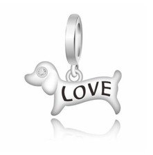 Charm Dangle Hund Welpe 925