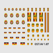 Waterslide Decal 1:87 DDR GST / AV Armeesportvereinigung  LKW Modellbahn Spur H0