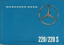 MERCEDES W 111 220 / 220 S Betriebsanleitung 1959 Bedienungsanleitung  BA
