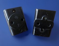 2x alte intakte Bakelit Stecker 3fach- Verteiler-Steckersteckdose, gebraucht