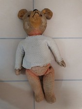 Uralter antiker Teddybär Teddy Gelenk 60 cm Gelenkbär Stroh hart gestopft 