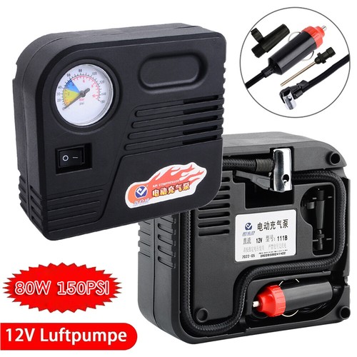 80w 12v 150psi luftkompressor - 12v,