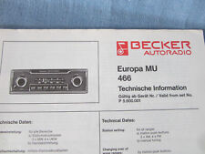 BECKER EUROPA MU 466