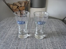 2 Stück  schöne" Duval " französische Vintage Pastis Gläser 13 cm hoch Schrift