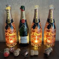 4 x Moët Chandon 3 x NIR Imperial 0,75 l Deko Flasche Beleuchtet leer Sammler