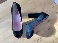 Damenpumps High Heels von Si by sinela, Wildleder, Schwarz, 38 Absatz: 10,5 cm