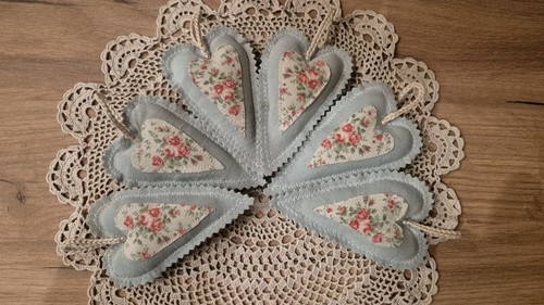 Kleine herz aus soff deko - 6,