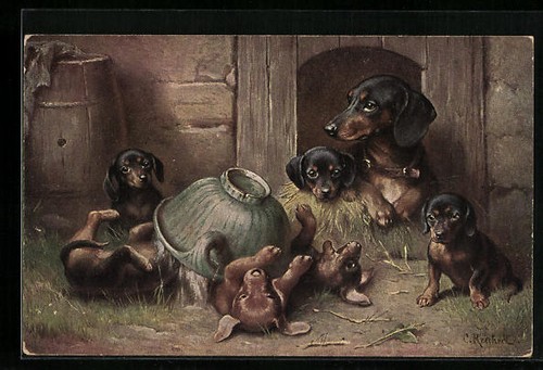 Künstler carl reichert - künstler-ak,