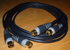 Midikabel DIN 5 pol. - 2x 3m – Klotz® - vergoldet