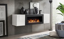 Tisch mit ethanol kamin - tv,