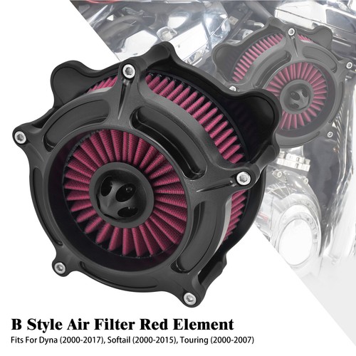 Matt schwarz luftfilter roter - schwarz,