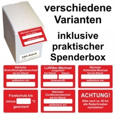 KFZ Serviceaufkleber / Inspektionsaufkleber 60 x 40 mm - verschiedene Varianten