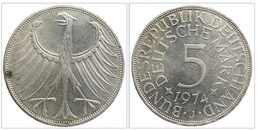 Brd deutsche mark - 1974, j