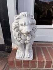Gartenfigur Löwe 2 Stück aus Steinguss/Beton