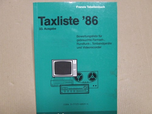 Taxliste von gebrauchten