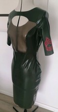 Latex Kleid Military Dekolltee