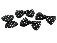 10 Stoffschleifen in schwarz