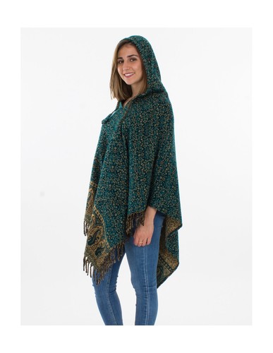 Damen poncho mit kapuze - mit,